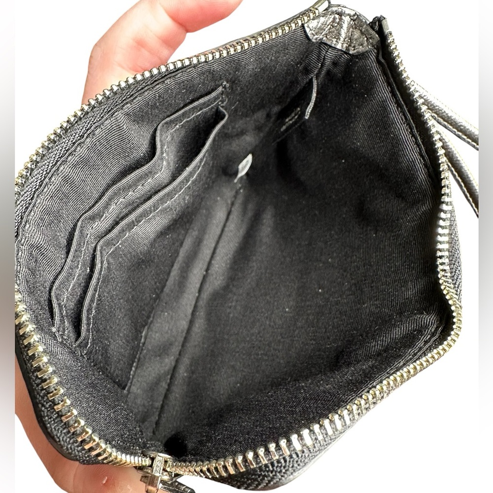 Coach Metallic Silver Large Wristlet - Picture 3 of 3